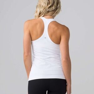 Lululemon Athletica White Racerback Tank Top